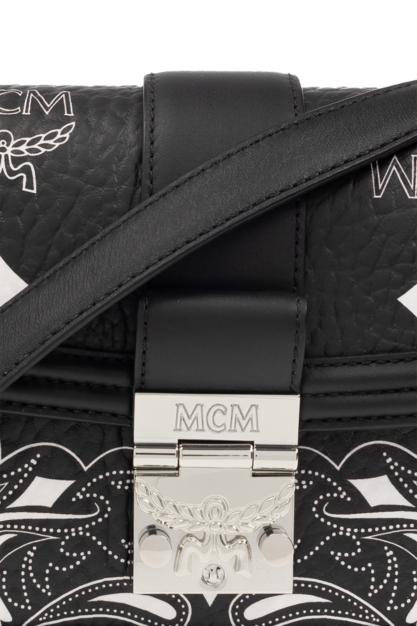 Mcm small black outlet bag